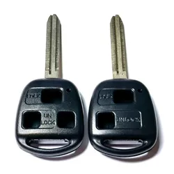 DAKATU 30pcs 2/3 Button Remote Car Key Shell With TOY43 Blade For Toyota Camry RAV4LAND CRUISER PRADO Remote Shell