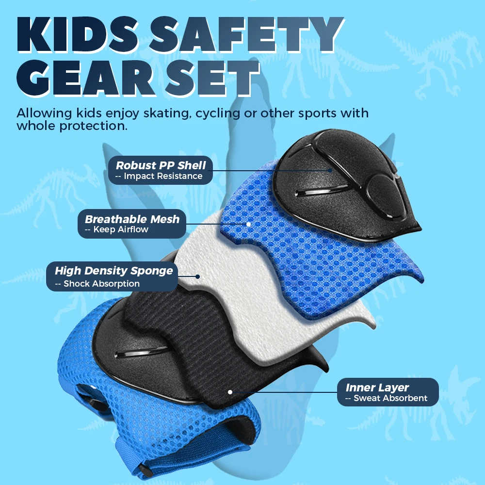 VICTGOAL Bicycle Helmet for Children Guard Knee Elbow Pads Protective Gear Kids Sports Safety for Balance Bike Skateboard