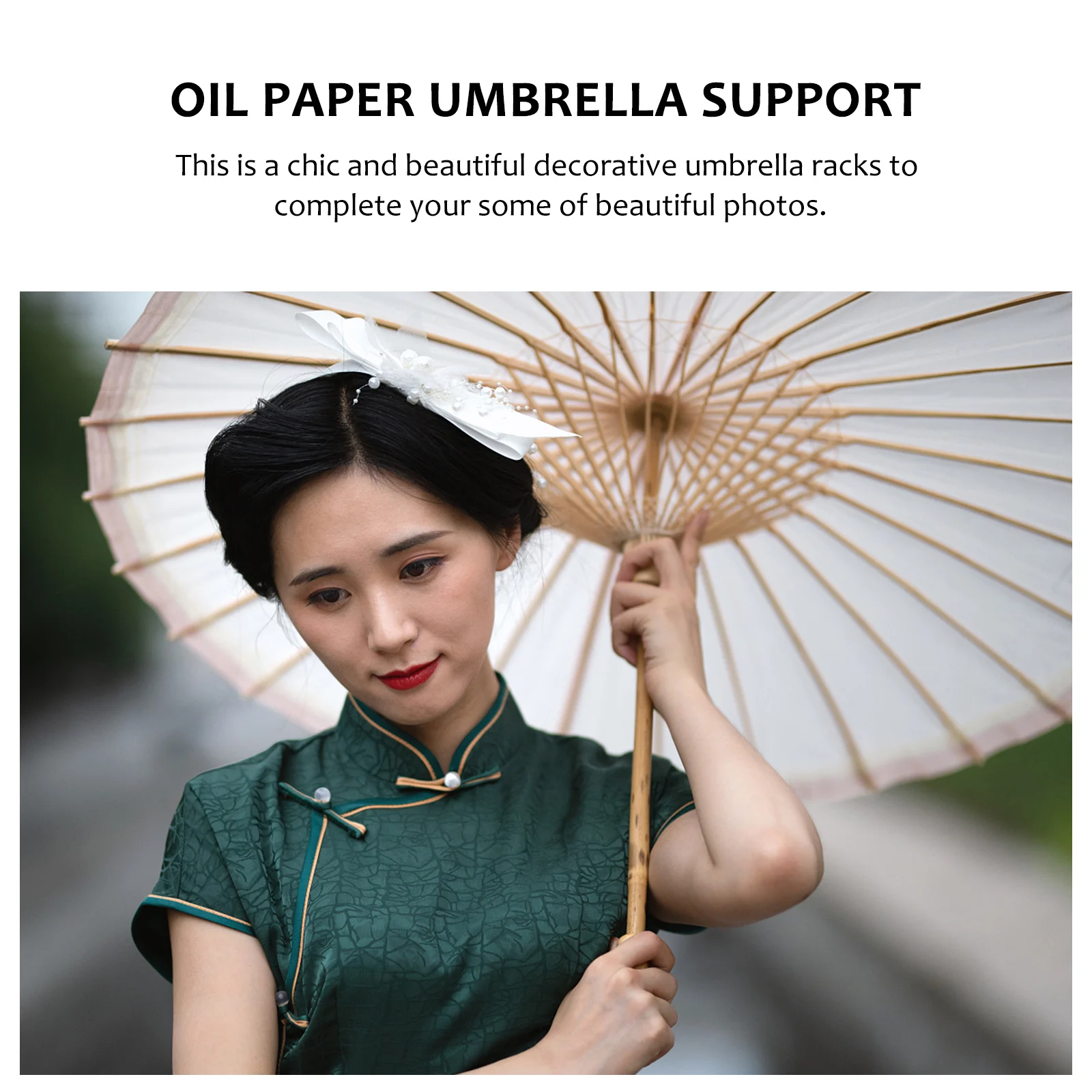 

2 Pcs Umbrella Stand Oil Paper Oiled Decor Parasol Frame for Decoration Racks Stands Man