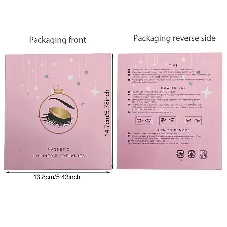 3 أزواج من أقلام تحديد العيون المغناطيسية للرموش الصناعية، قلم كحل لزج مجعد، مناسب لمكياج مسرح الحفلات والمهرجانات #6