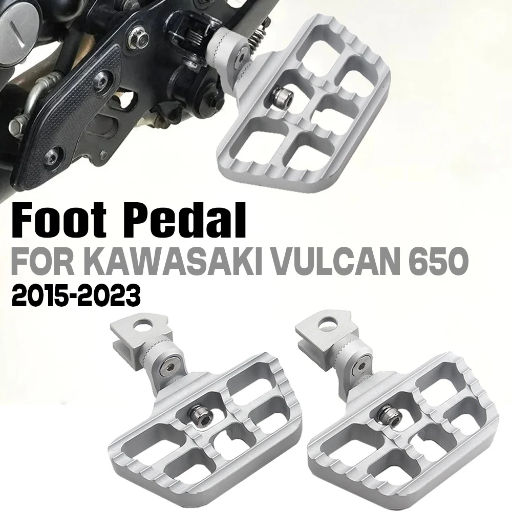 

Front Footpeg Rider FootBoard CNC Aluminum Driver Footboard Adjustable Foot Pegs Rests Pedals For Kawasaki Vulcan 650 Motorcycle