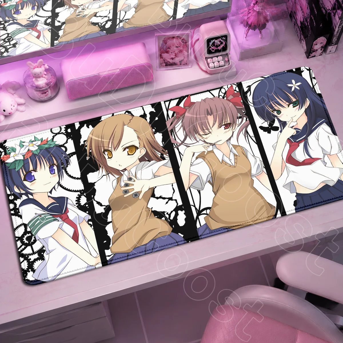 A Certain Scientific Railgun Kawaii Girl Misaka Mikoto Anime Mousepad Large Notebook Keyboard Carpet XXL HD Printing Desktop Mat