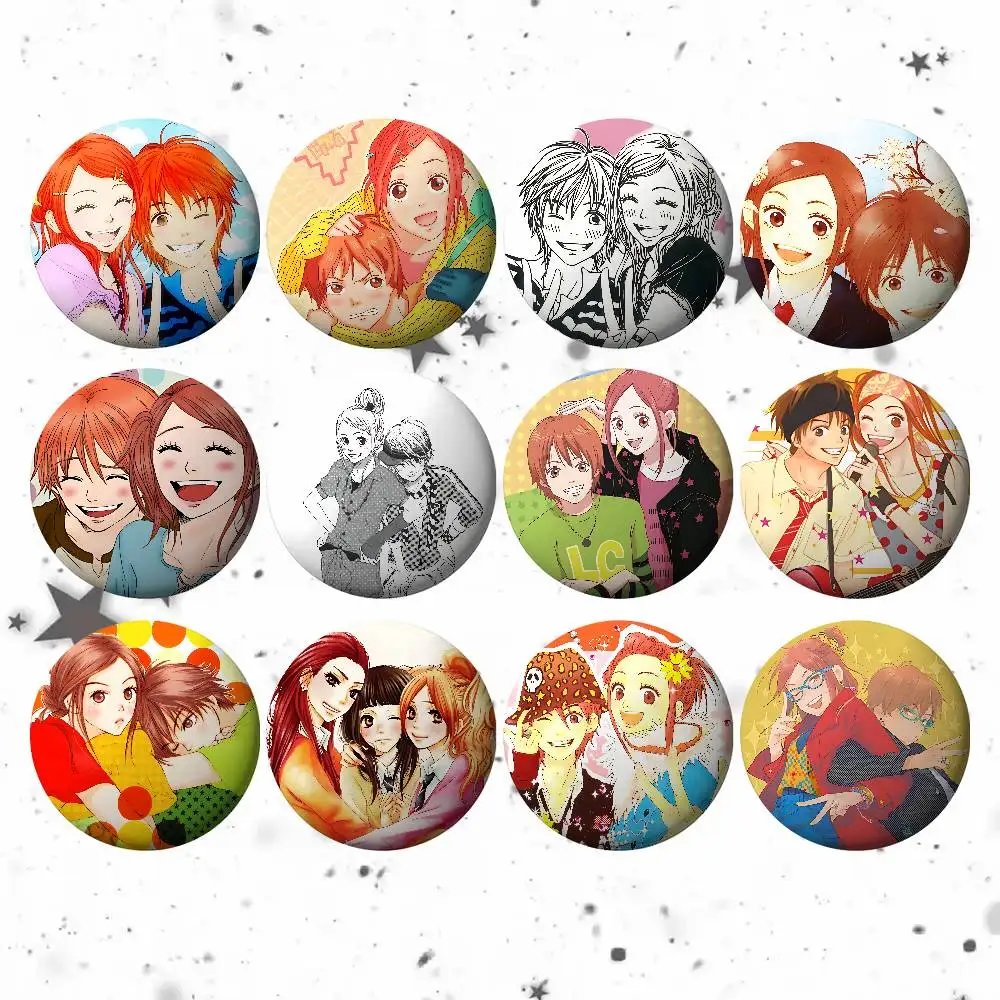 Lovely Complex Anime Badges Fashion New Hip Hop Versatile Round Metal Badge Cartoon Pin Gift Wholesale