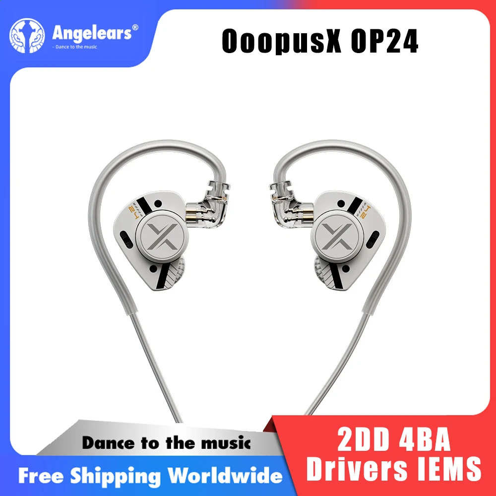 

Наушники OoopusX OP24 Op.24 с 2DD и 4BA драйверами, внутриканальные мониторы с регулируемыми настройками, кабель 0.78 2pin S, 3.5 мм, без микрофона