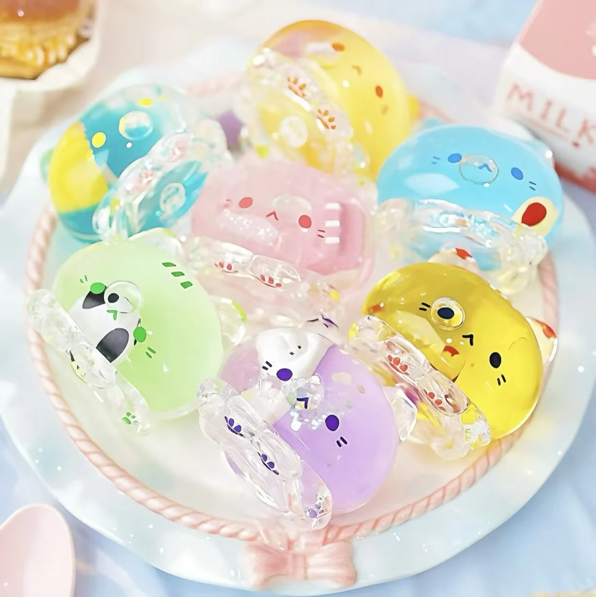 

Hot New Mini Figure Strawberry Mousse Mystery Box Full Set Octopus Jelly Food Battle Series Cute Kawaii Collectible Pvc Toy Gift