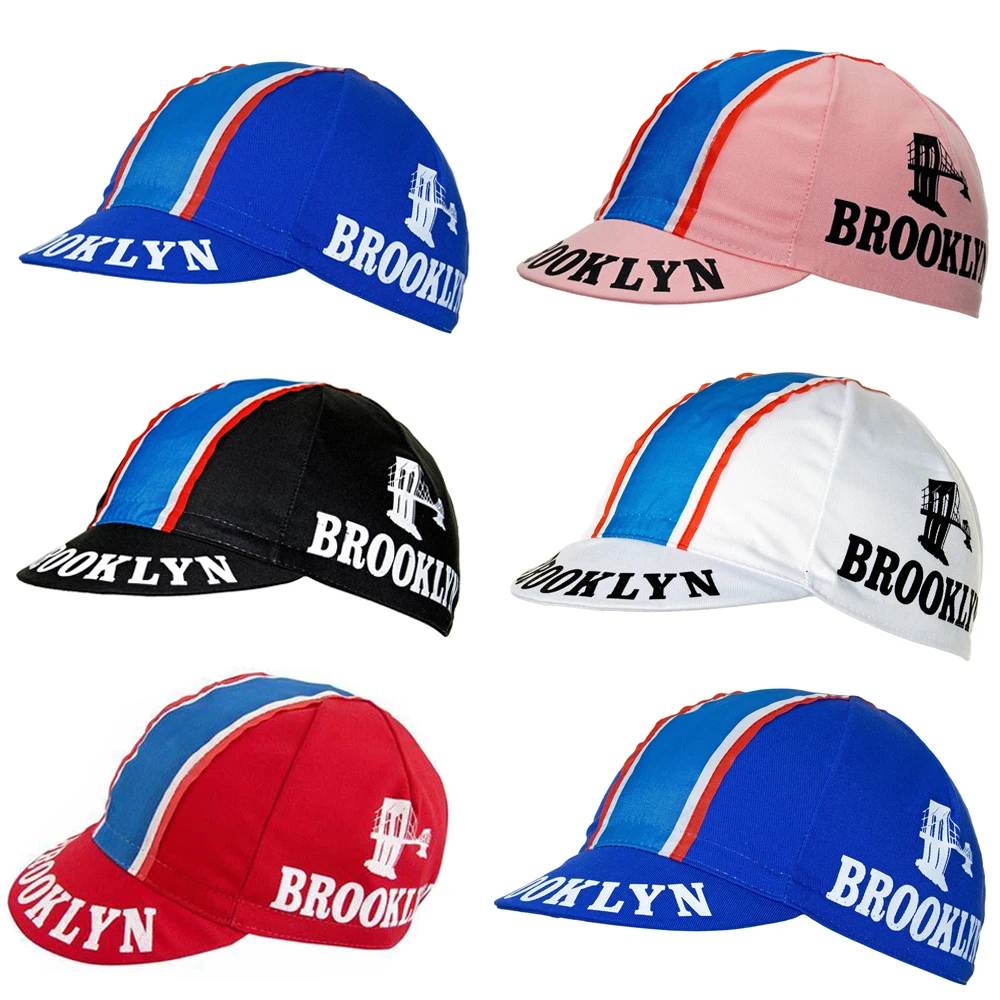 AliExpress Brooklyn Cycling Cap Blue White Black Red Pink Outdoor Sports Hat Team Bike Caps