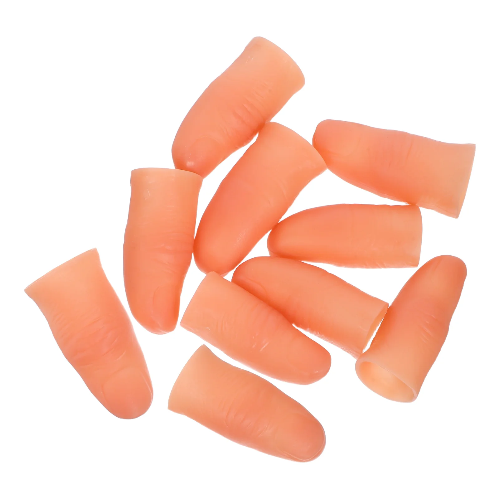 

10pcs Fake Finger Props Plastic Simulated Thumb Tips Realistic Nail Design Stage Trick Tools For Kids Adults Practice Hand