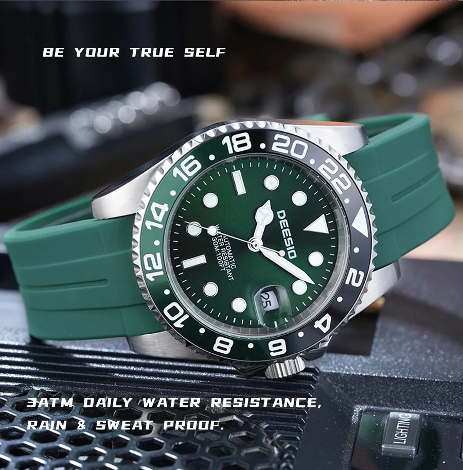 Deesio Automatische Mechanische Uhr für Herren 41mm 316L Edelstahl Uhr Leuchtende Zeiger 30M Wasserdicht Kostenloser Versand – Detail 22