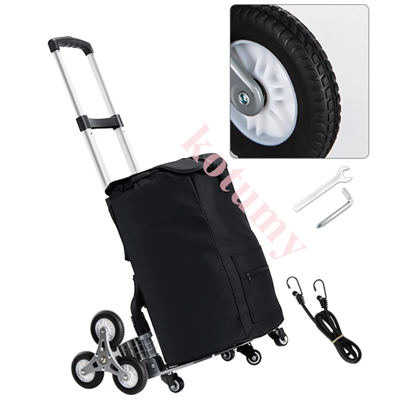 Portable  All Terrain Stair Climbing Cart Travel Camping Shopping Folding Trolley Luggage Cart Hand Truck