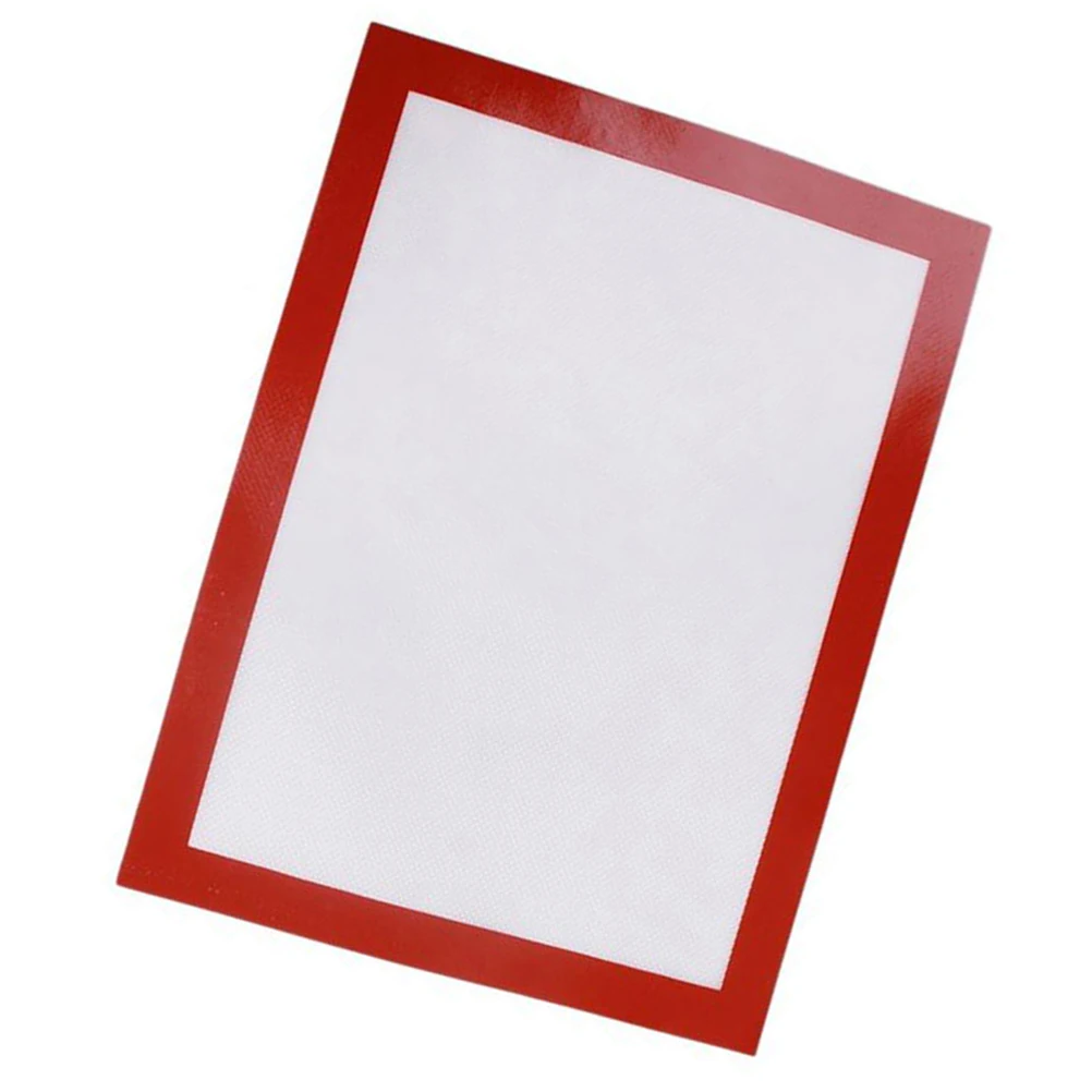 

2 pcs Silicone Baking Non-Stick Food Grade Kitchen Pastry Mat Thicken Liner Mat For Oven Microwave Glass Fiber Coated Easy