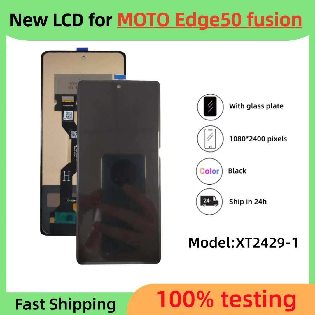 New Display For Moto Edge 50 Fusion XT2429 OLED Display Touch Screen Digitizer Assembly Replacement Parts