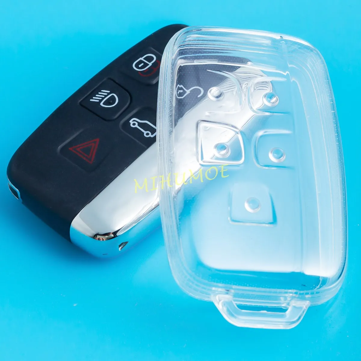 For Land Rover Jaguar Transparent Clear Car Key Fob Cover Case Bag Range Rover Sport Evoque Velar Discovery 4 XE XF XK F-PACE