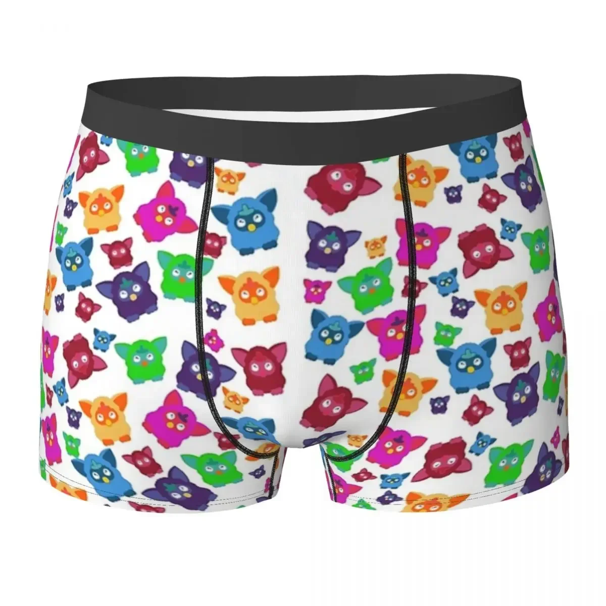 Boxer Underpants Shorts Furby 2000's Decades Design Pattern Panties Men's Soft Underwear for Homme Man Boyfriend Gifts