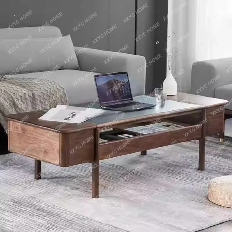

black walnut, coffee table combination solid wood, creative shape Founder retro