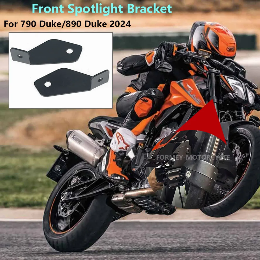 For 790 Duke 890 Duke 2024 NEW Motorcycle Front Spotlight Mount Holder Fog Lights Hidden Installation Bracket Stand Kits Black