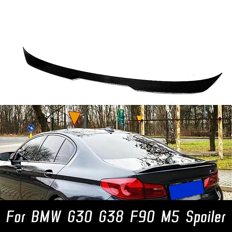 

For 2018-2023 BMW 5 Series G30 G38 F90 M5 520i 530i 540i M550i Car Rear Trunk Lid Lip Body Kit Spoiler Wings Carbon Accessories