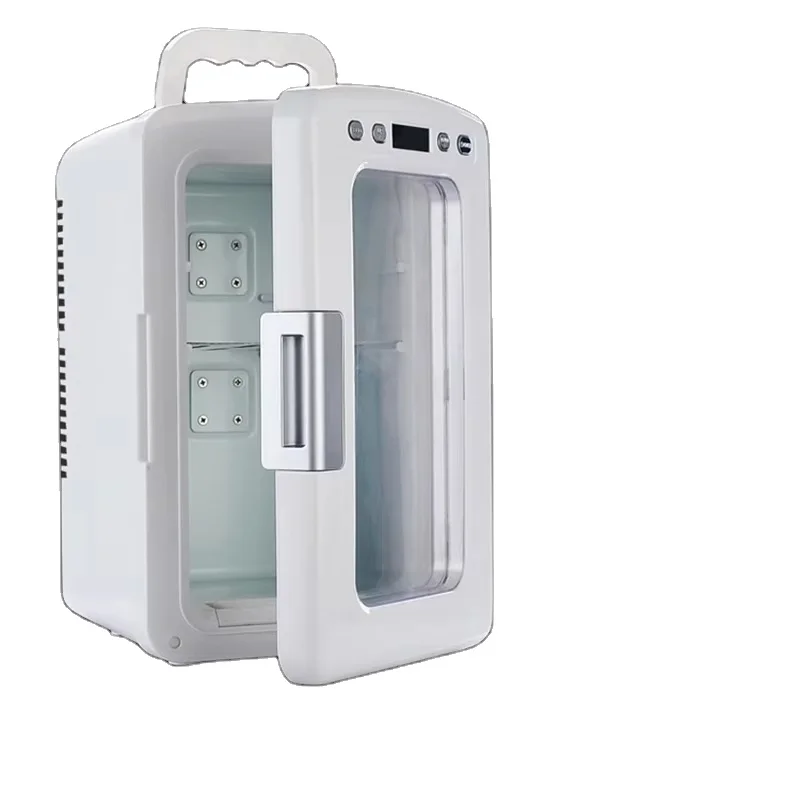 

12л контроль температуры цифровая двойная система отель холодильник полупроводниковое охлаждение косметическая красота портативный автомобильный холодильник