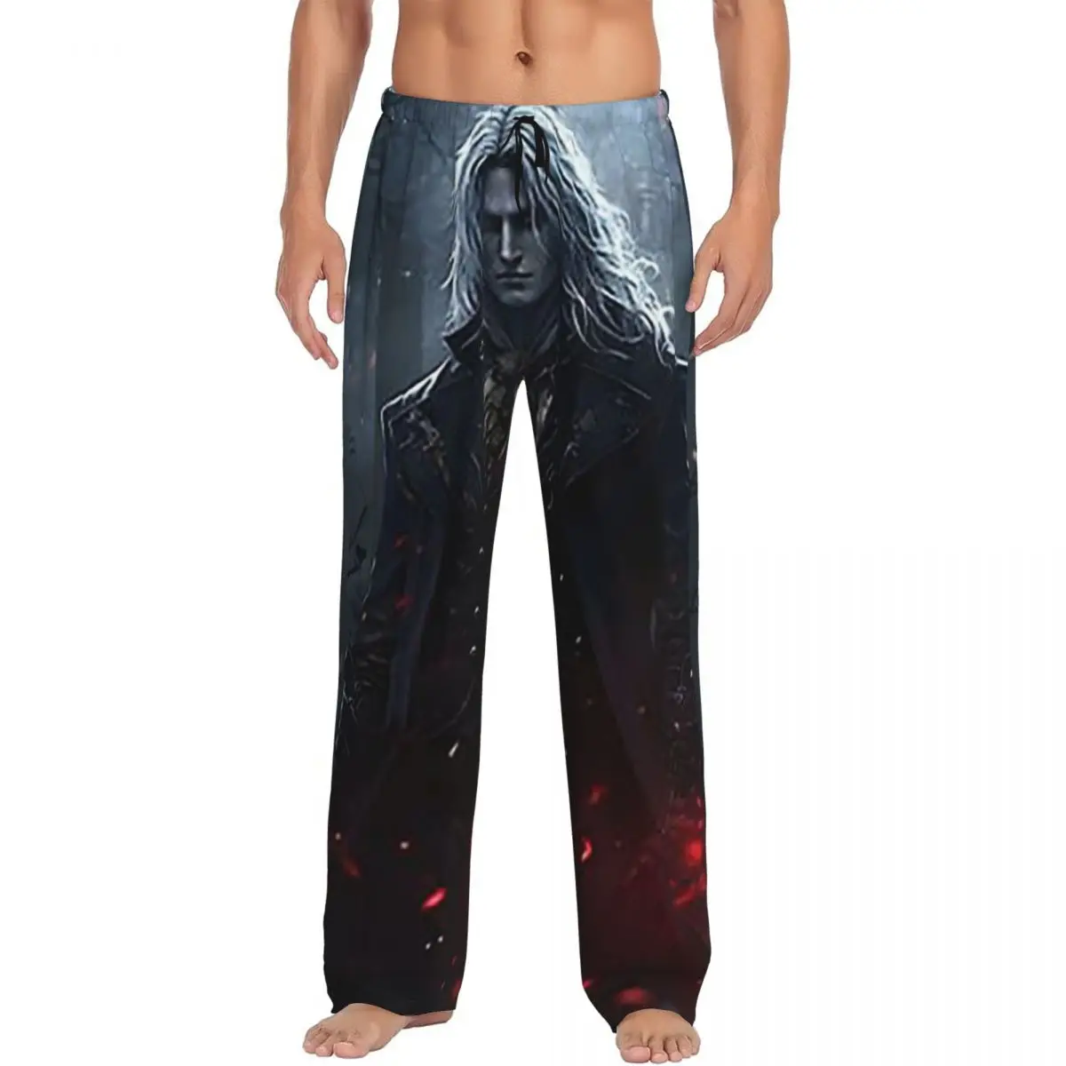 

Custom Alucard Vampire Game Pajama Pants Men Sleepwear Sleep Lounge Bottoms with Pockets