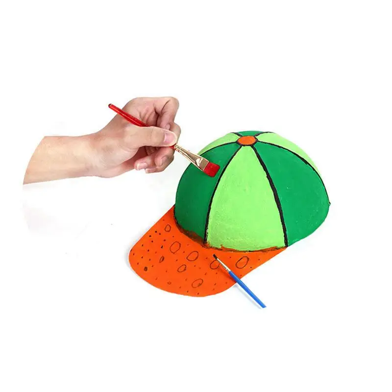 10Pcs Blank Baseball Caps Creative Hats For Painting Adjustable Sports Hats For Little Ones Aged 3-10 Polyester Caps For Hiking