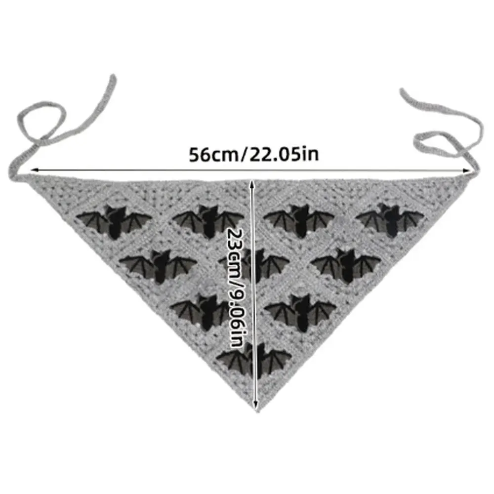 Halloween Triângulo cabelo cachecol, malha lenço, Hollow Out Acessórios