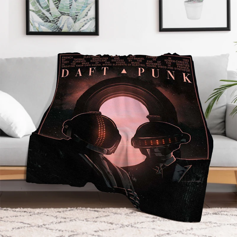 Hot Rock D-Daft P-Punk Band Coperta da campeggio Coperte da tiro Lusso portatile Divano Trapunta Biancheria da letto in microfibra Lancio King Coperchio Regalo