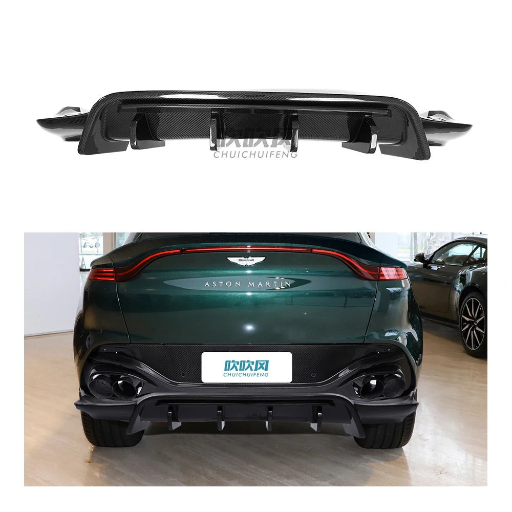 New Design AX Style Rear Lower Lip for Aston Martin DBX 2021-2024 Real Dry Carbon Fiber Rear Diffuser Body Kits