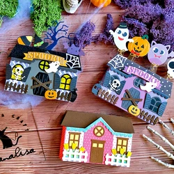 Panalisaraft Halloween upiorny dom wykrojniki szablony do scrapbookingu Album dekoracyjne wytłaczanie karty papier do robótek ręcznych