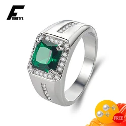 FUIHETYS 925 Silver Jewelry Ring for Women Men Accessories with Zircon Gemstone Finger Rings Wedding Party Bridal Gift Wholesale