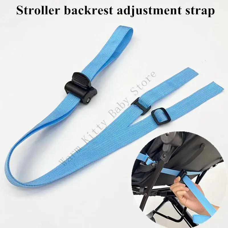 1pc Baby Stroller Seat Position Adjustment Strap Pushchair Nylon Backrest Support Tension Strap with Spring Loaded Lock Buckle