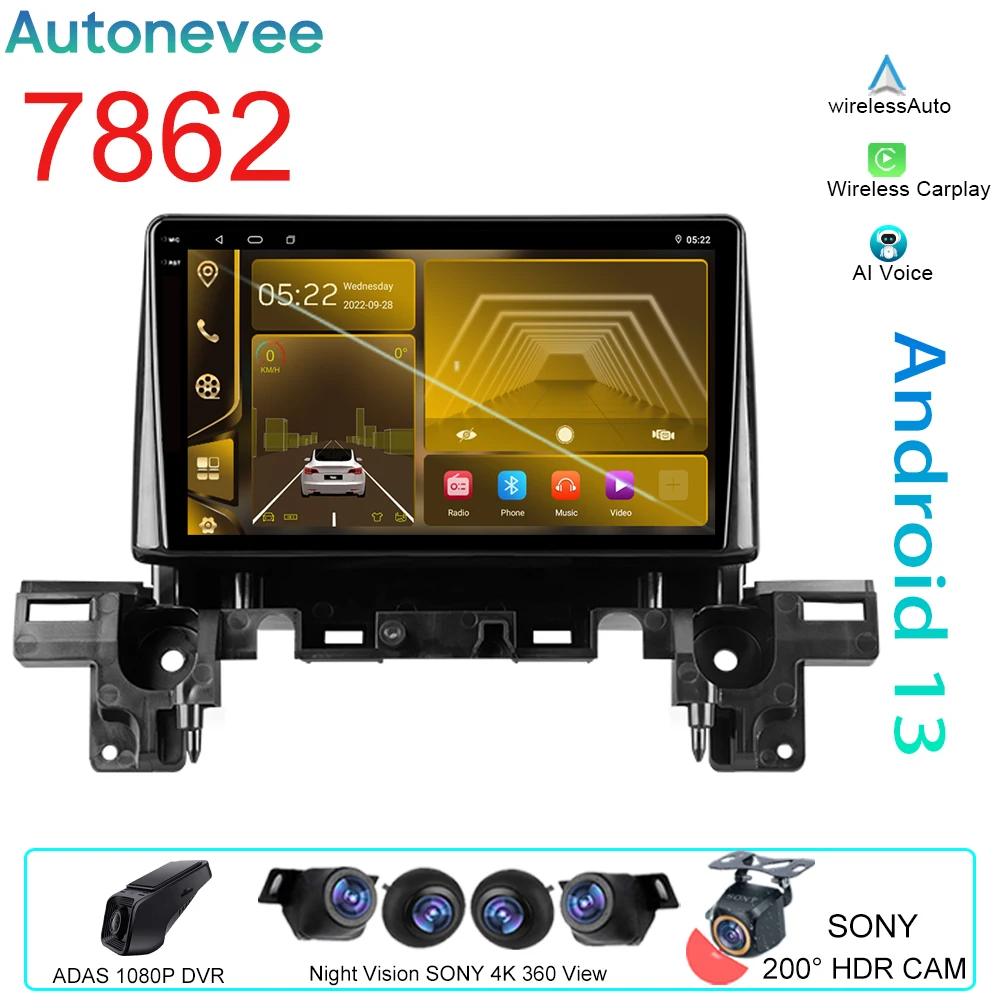 

Unit Android For Mazda CX-5 2 II KF 2017 - 2023 Radio Dash IPS Navigation GPS Car 5G WIFI Cam Multimedia Player QLED No 2din DVD