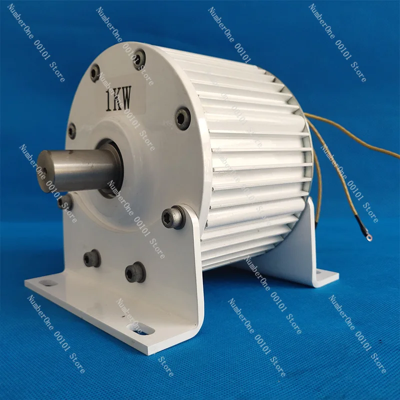 L-type 1KW 24V/48V low-speed rare earth permanent magnet generator, three-phase AC direct drive, customizable voltage, high effi
