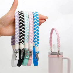 Hand-woven For 40oz Water Bottle Handle Cup Food Grade Thickened Silicone Ring For Stanley Sports Water Cup Strap Accessories