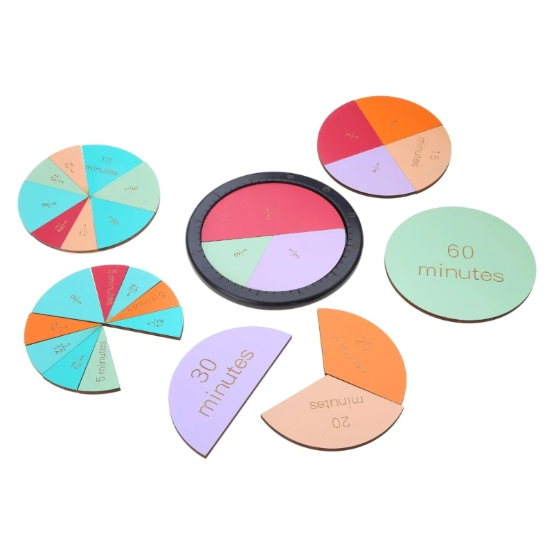 Fraction Circles Kids Educational Toy Math Manipulatives Tool Math Teaching Aids