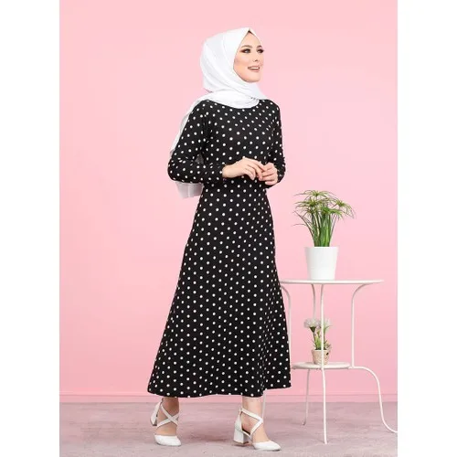 

2021 Women's Polka Dot Dress Abaya Muslim Dresses For Women Long Hijab Clothes Turkey Free Shipping Fast Delivery Top Hot Sales