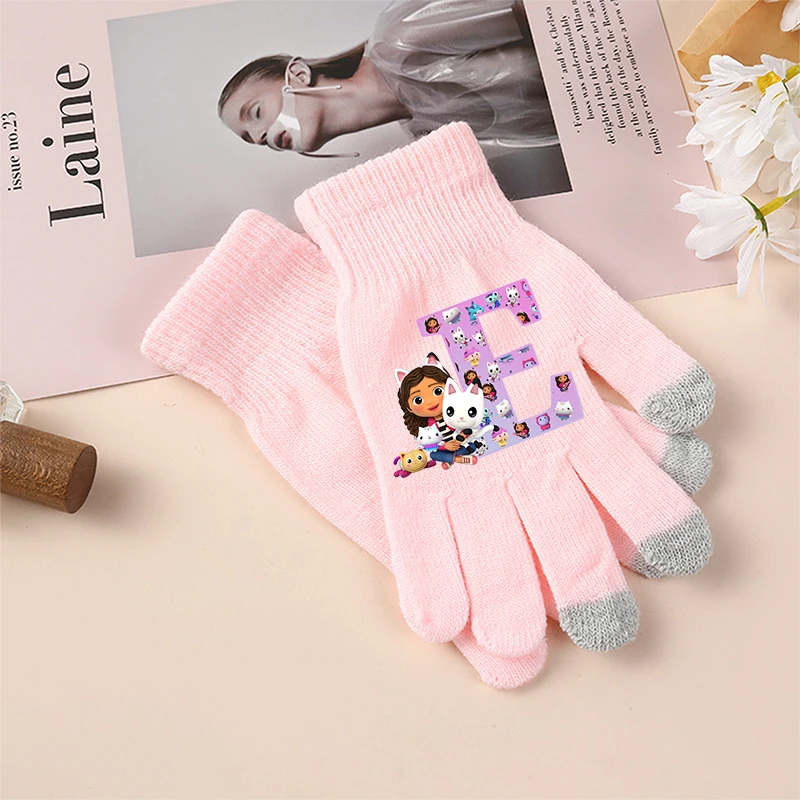 غابي دمية بنات قفازات رسالة A-Z الأطفال شاشة قفاز شتاء دافئ الكرتون أنيمي اكسسوارات الاطفال هدايا عيد ميلاد لطيف #5