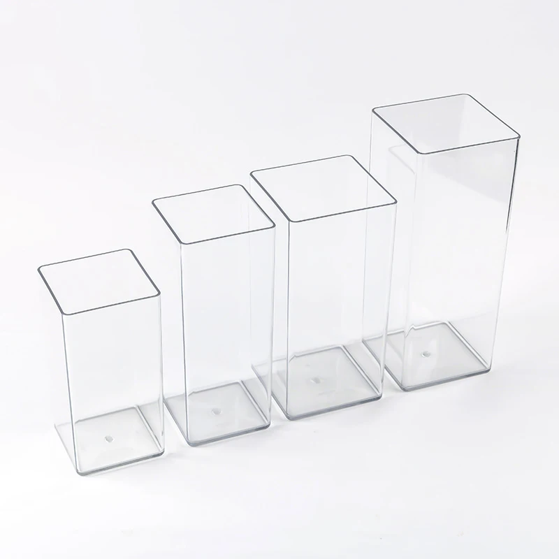 

Acrylic Flower Box Transparent Vase Flowers And Green Plants Flower Arrangement Hydroponic Container Square Box Floral Storage