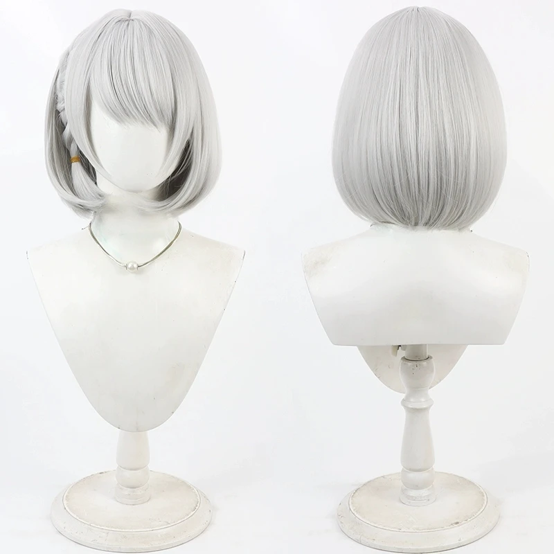 

Game Delta Force HACKCLAW RECON MAI XIAOWEN Cosplay Wig Short Silvery-White Heat Resistant Synthetic Hair Halloween Carnival