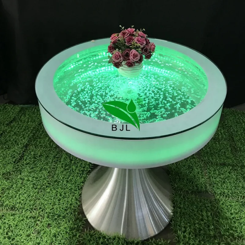 

Custom led luminous modern water bubble tabletop restaurant table