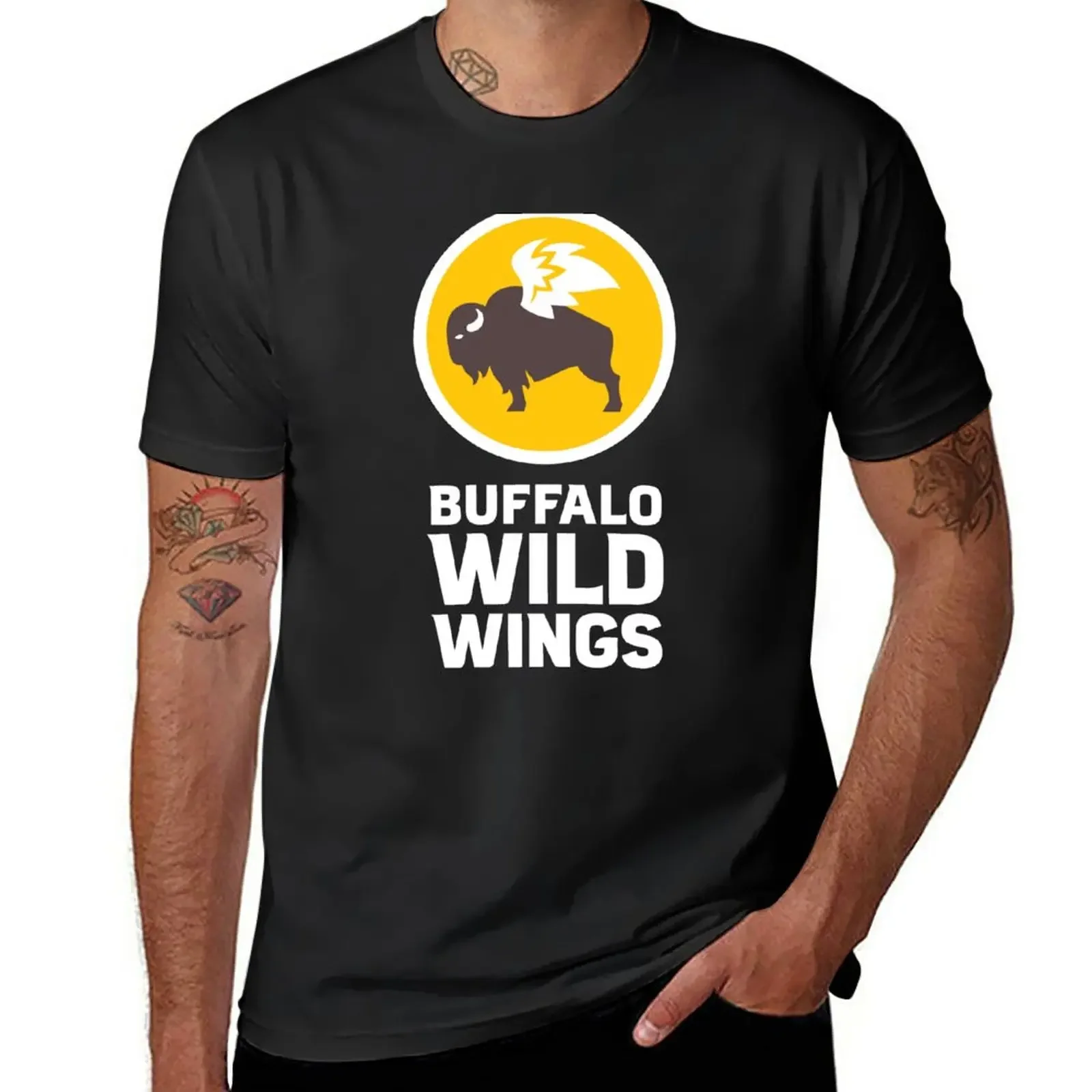 New Buffalo Wild Wings logo T-Shirt boys t shirts Short t-shirt t shirts for men