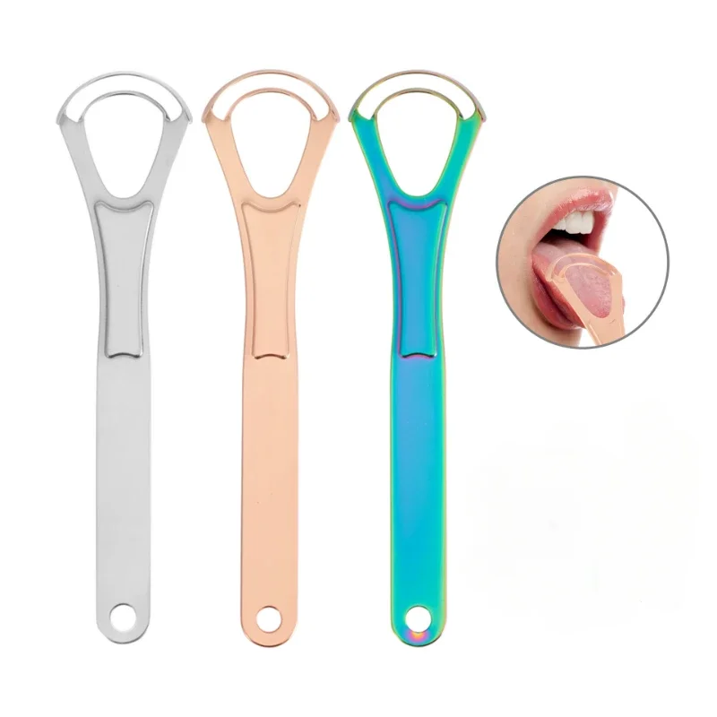 

Tongue Scraper Clean Metal Tongue Coating Brush Oral Health Clean Brush Mouth Fresh Breath Scraping Easy To Use Bad Breath Brush