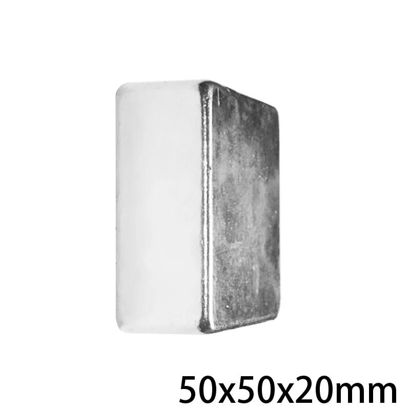 

1/2/3PCS 50x50x20 mm Thick Rare Earth Neodymium Magnet 50*50mm Super Powerful Strong Magnets 50x50x20mm Big Block 50*50*20 mm