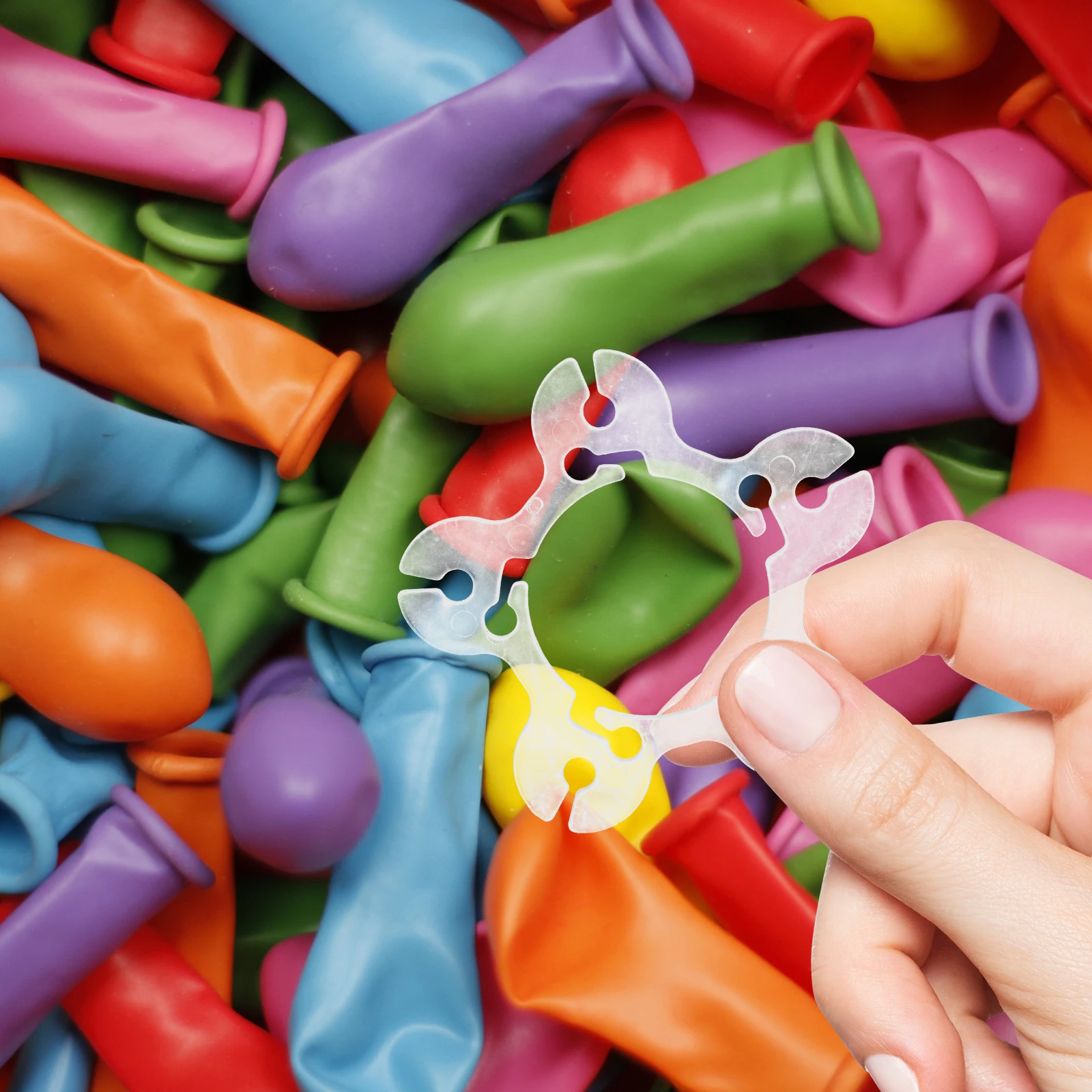 

100 Pcs Clips Balloon Accessories Balloons Tool Wedding Welcome White Ties Baby
