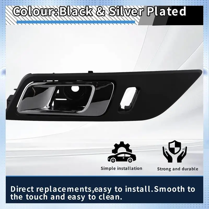 

B07A-Car Inside Door Handle Chrome Trim For Ford Mustang 2015-2018 Interior Inner Handle Pull