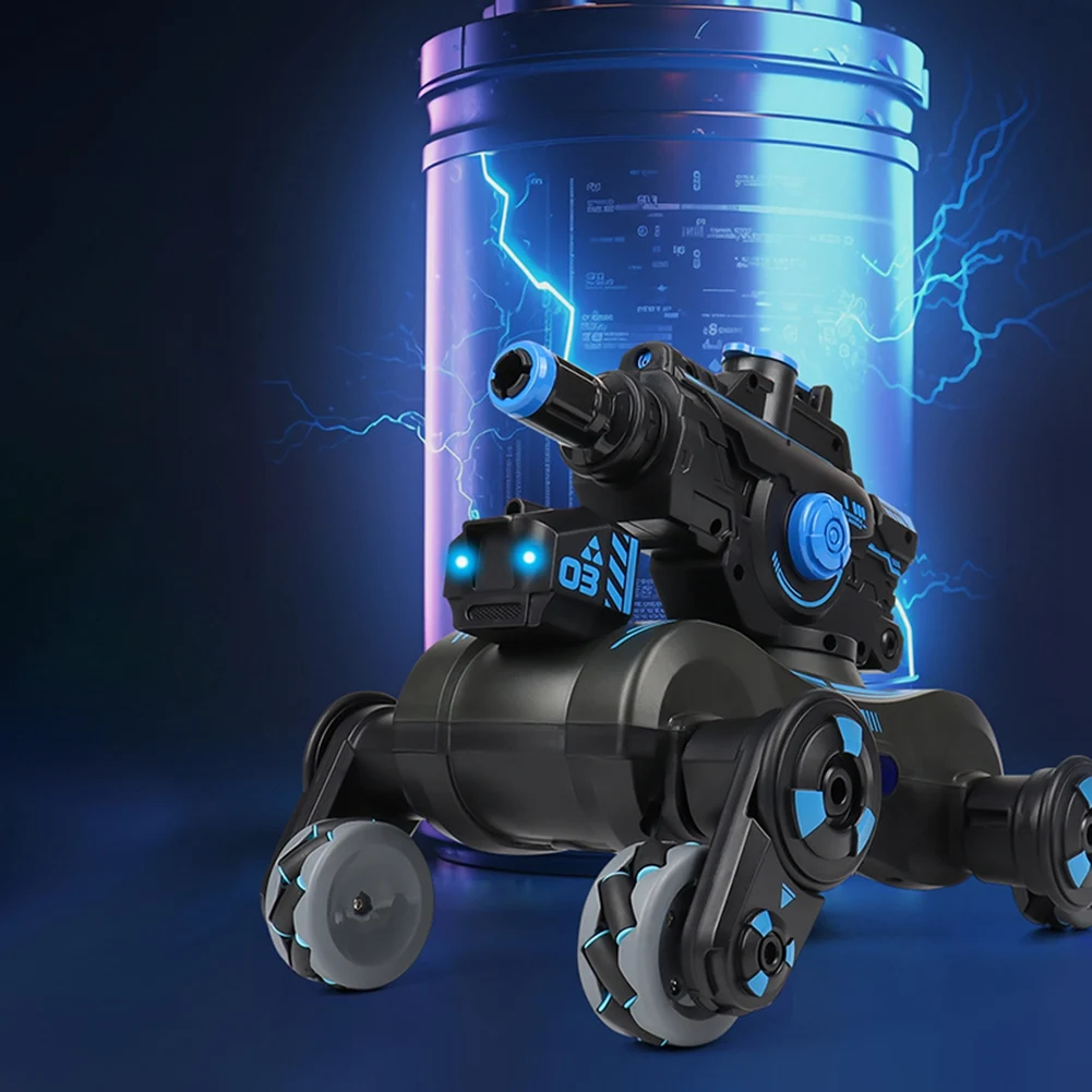 WOTT-RC Auto Palla d'Acqua Robot Cane Spray Musica Luce Telecomando Rilevamento Gesto 2.4G 360 Rotante Tiro