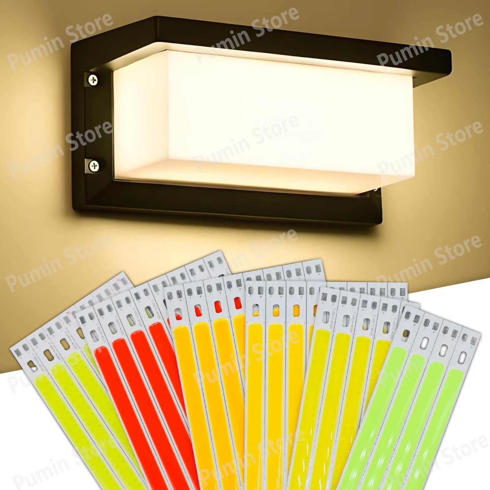 12V LED COB bead Light Strip Lamp Blue Green Red Warm Cool White Color 6W 120mA 12W 200mm LED Bar Lights COB Bulb For desk lamp
