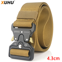 XUHU New 1.7 inch Outdoor Men's Tactical Belt Unisex Function Combat Survival High Quality Nylon Sports Cycling Camouflage Belt