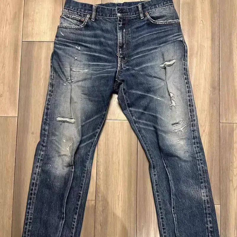 VISVIM-WMV JOURNEYMAN Ruined Jeans, Segunda Geração, 22SS