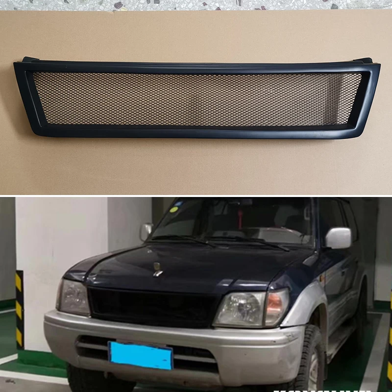 For Toyota Land Cruiser Prado LC90 LC95 2700 3400 1996--2002 Year Refitt Front Center Racing Grille Grill Accessorie