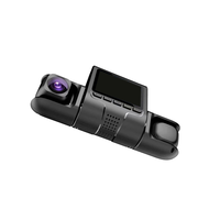 Black 3 Camera Lens Car DVR HD 1080P Dash Camera IR Night Vision 3-Channel Dash Cam Video Driving Recorder 24H Parking Monitor