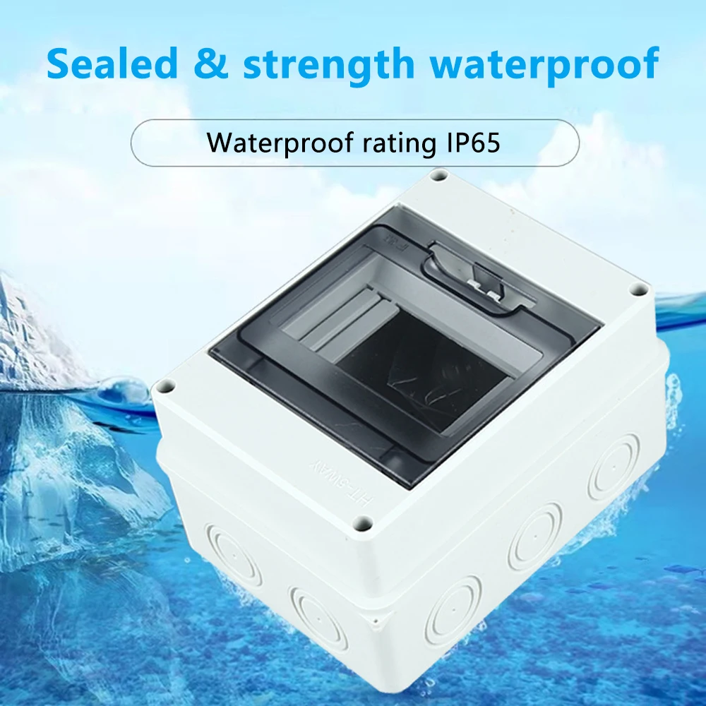 2/3/5/8/12 Ways Outdoor Waterproof Electrical Distribution Box Circuit Breaker MCB Power Plastic Junction Wire Box IP65